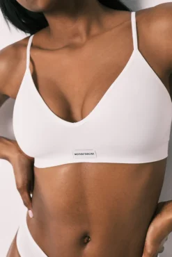 AIRY Soutien top triangular sem costura branco