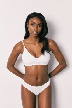 AIRY Soutien top triangular sem costura branco