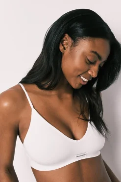 AIRY Soutien top triangular sem costura branco