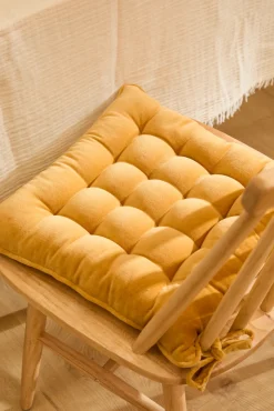 Almofada para cadeira quadrada de veludo velour