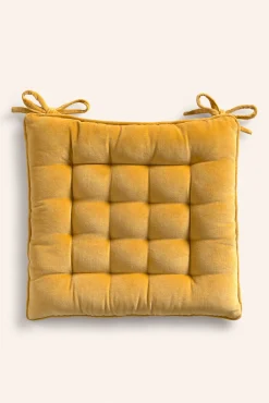 Almofada para cadeira quadrada de veludo velour