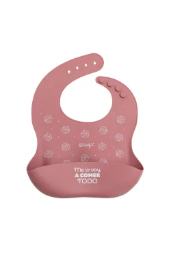 Babete de silicone rosa - vou comer tudo