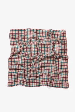 Bandana estampada aos quadrados