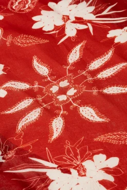 Bandana floral vermelha
