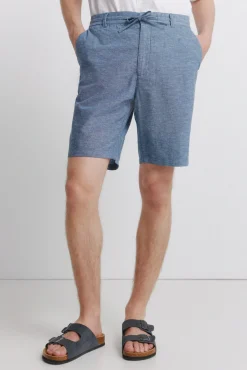 Bermuda em linho comfort slim fit