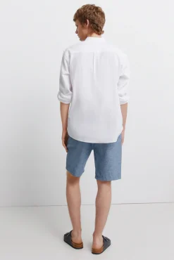 Bermuda em linho comfort slim fit