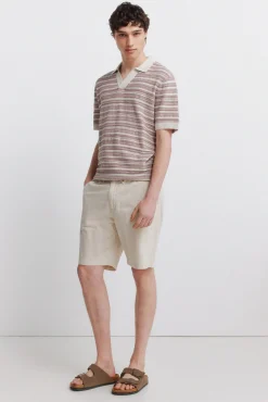 Bermuda em linho comfort slim fit