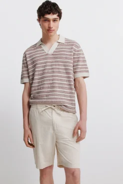 Bermuda em linho comfort slim fit