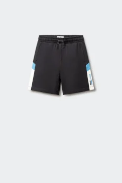 Bermuda jogger com franjas para menino