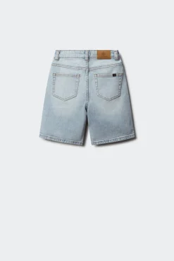 Bermuda straight denim para criança