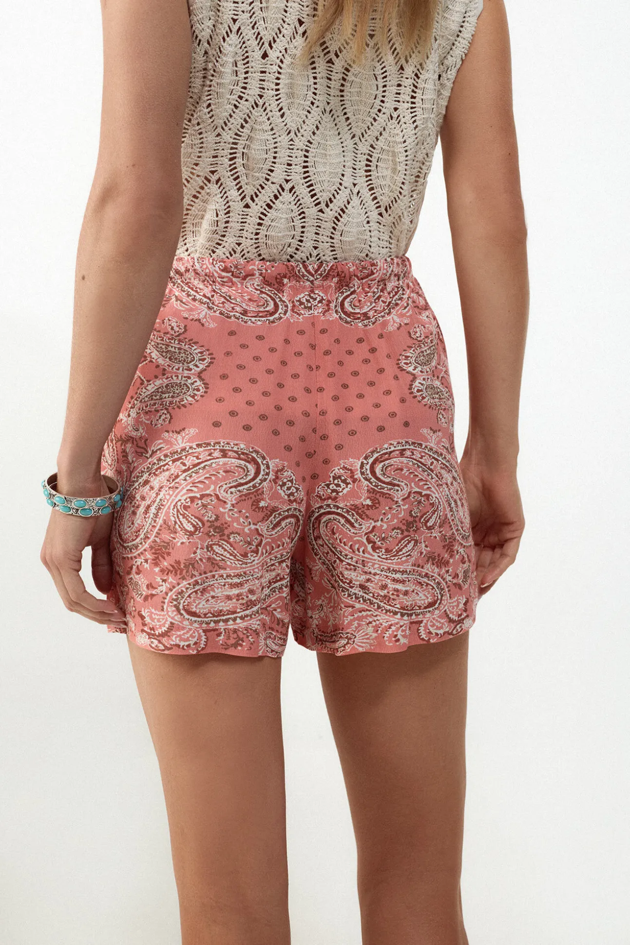 Bermuda fluida estampada