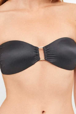 Biquíni bandeau detalhe argola