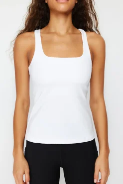 Blusa decote quadrado com alças