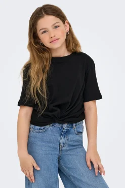 Blusa de manga curta com nó