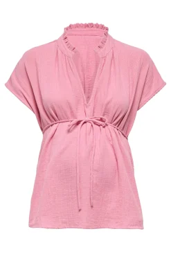 Blusa de maternidade com cinto