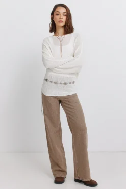 Boat neck jumper