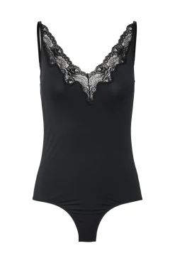 Body de renda com tiras