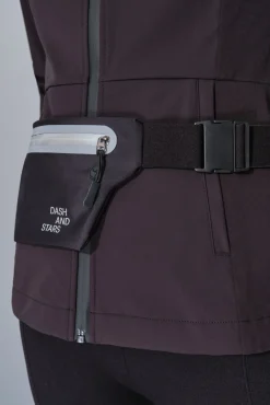 Bolsa de cintura preta extra plana