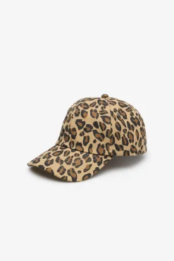Boné com estampa de leopardo