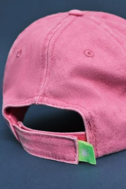 Boné rosa em algodão com logo bordado