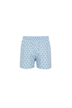 Boxer em algodão estampado palmeiras branco
