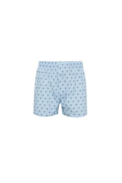 Boxer em algodão estampado palmeiras branco