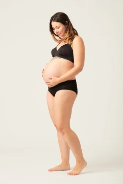 Braga maternidad menstrual bambú negra absorción maxi
