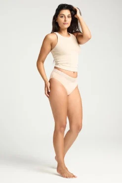 Braga menstrual encaje alta bambú negra absorción maxi