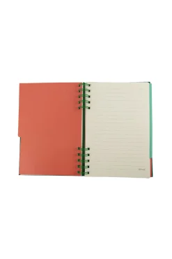 Caderno A5 com separadores de abas desdobráveis - I define myself