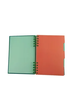 Caderno A5 com separadores de abas desdobráveis - I define myself