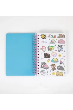 Caderno A5 com squishy de lontra preguiçosa - Sesta o dia todo