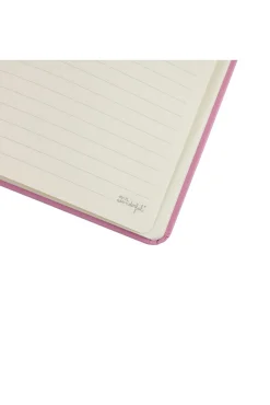 Caderno A5 com suporte para celular rosa - Acredite ou não, às vezes escrevo à mão