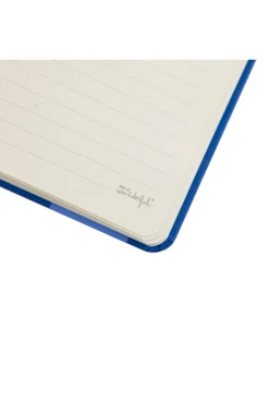 Caderno A5 com suporte para celular azul - Acredite ou não, às vezes escrevo à mão