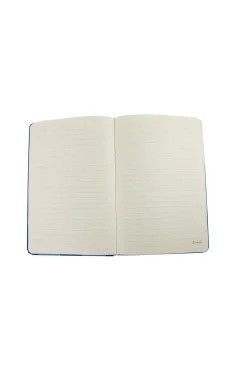 Caderno A5 com suporte para celular azul - Acredite ou não, às vezes escrevo à mão
