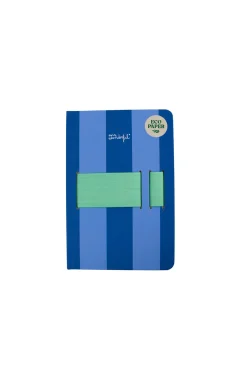 Caderno A5 com suporte para celular azul - Acredite ou não, às vezes escrevo à mão