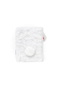 Caderno A6 de peluche com coelho preguiçoso