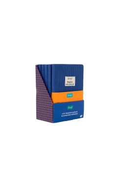 Caderno A5 de veludo cotelê azul Klein - Elegância com atitude
