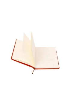 Caderno A5 em veludo cotelê terracota - Elegância com atitude
