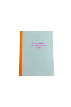 Caderno A5 - Fotos de café e planos de última hora