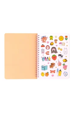 Caderno A5 Ouriço - Just me and my bubble tea