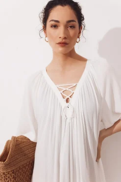 Caftan curto com cordão