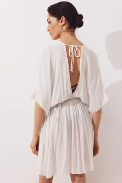 Caftan curto com renda