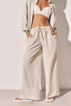 Calça comprida bege