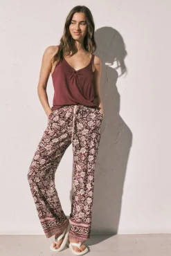 Calça comprida estampada boho