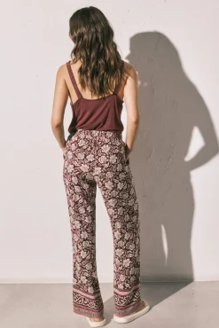 Calça comprida estampada boho