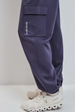 Calça comprida larga cinzenta