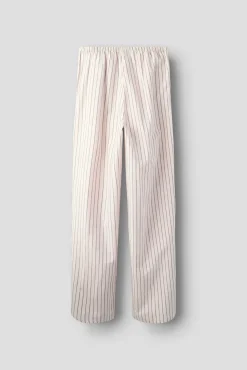 Calça de algodão às riscas