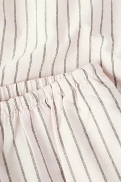 Calça de algodão às riscas