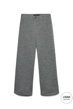 Calça de malha de perna larga pré-mamã