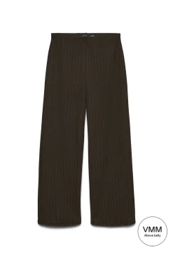 Calça de malha de perna larga pré-mamã
